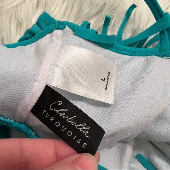 Cleobella Turquoise Girls Two Piece Swimsuit Turquoise Gold - Picture 8 of 9